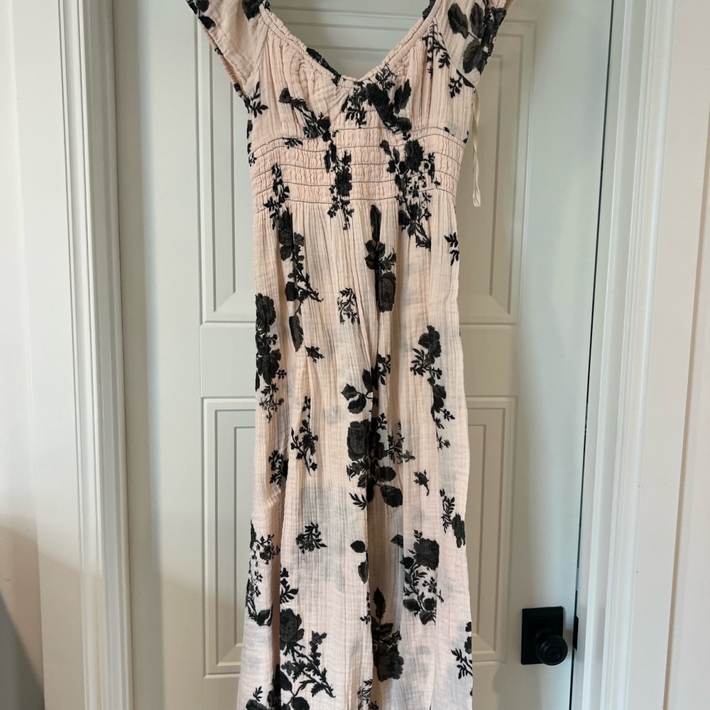 Free people Forget Me Not Gauze Cotton Midi Romantic Dress Size S - Picture 3 of 7